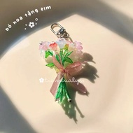 ⋆ ̊ ˖ “flower bouquet given to elm” keychain | 100% selfie.