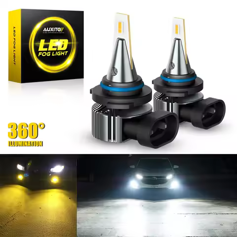AUXITO 2Pcs 9006 LED Fog Light Bulb 3000K Yellow Canbus 9006 HB4 LED Car DRL Driving Fog Lamp No Err