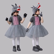Children's Costume Big Gray Wolf Stage Character Costume Wolf and Lamb Costume Wolf Gauze Skirt Cost