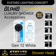 Alpha Shower Head Gen 9 / Gen 12 Black/Chrome/White Universal Water Heater