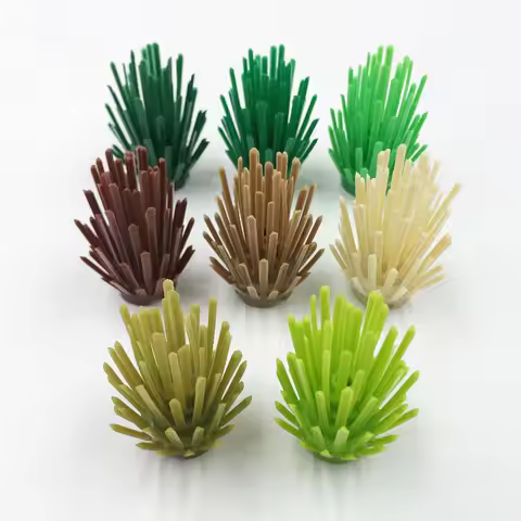 Building Block Scene Planting Accessories Cross-border MOC Small Particle Grass Bushes 90246 Compati