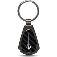 for Chevrolet Corvette C8 Stingray Real Black Carbon Fiber Gunmetal Black Teardrop Key Chain