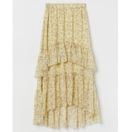 Preloved baby yellow skirt H&M yellow floral skirt + admin
