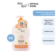 BZU BZU Head to Toe Baby Wash Oat & Milk (600ml x 6)