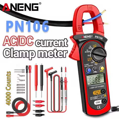 ANENG PN106 Clamp Meter Digital Multimeter AC/DC Current Voltage Tester 600A High Precision 4000 Cou