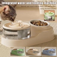 Stress-relief Dog Cats 2-in-1 Auto Feeder Bowl Feeder Water Food Dispenser