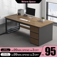 Meja Office With Drawers 160CM Study Table Computer Table Modern Student Writing Desk Meja Office Me
