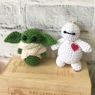 手作編織純綿尤達/杯麵鑰匙圈(大款)~ 生日禮 交換禮 客製小物