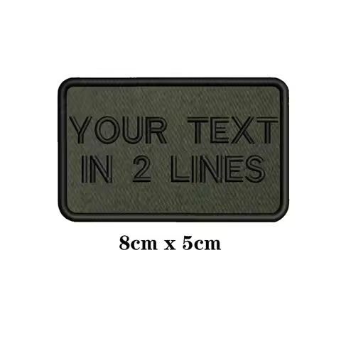 8X5cm Army Green Background Embroidery Custom Name Patch Stripes Badge Iron On Or Patches