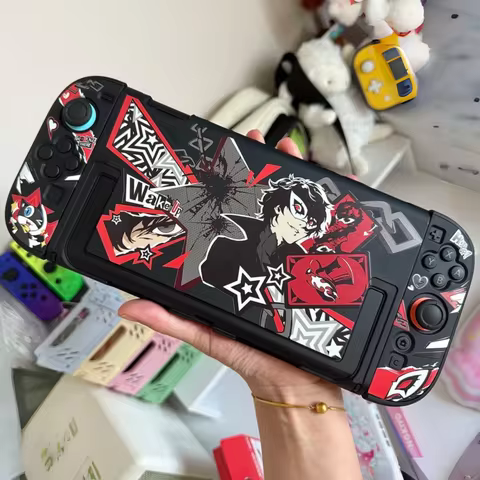 Anime P5R Protective Case For Switch 2 Oled Hard Split Full Cover Shockproof Shell Game Console Acce