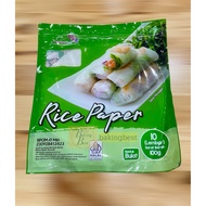 RICE PAPER (10 Sheets) Round 100 gr Halal BPOM Practical Cheap Spring Roll & Dumpling Skin