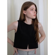 GREYSCALE T79 - V Cut Cropped Top (2 Colors) ผ้าไม่อัดกาว ไม่แข็ง ใส่สบายไม่ร้อนค่ะ^^