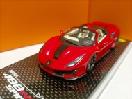 DF 1 43 Ferrari 488 Pista Spider Convertible Version Supercar Resin Model Red