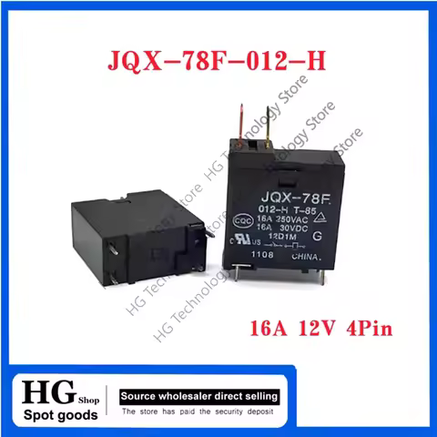 1-5pcs/Lot Original JQX-78F-012-H T-85 16A 12V 4PIN electromagnetic relay