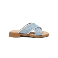 Dopamine ภาษาฝรั่งเศสคํารองเท้าแตะด้านล่างแบนผู้หญิงฤดูร้อนใหม่ชายหาดกลางแจ้งสวยสบายรองเท้าแบน Botto