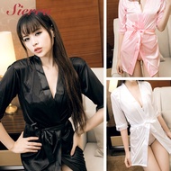 Sexy Lingerie Nightwear Silk Satin Sleepwear Pajama for Women Night Dress