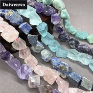 100% Natural Gravel Raw Beads Amazonite Light Amethyst Lapis Lazuli Rose Quartz