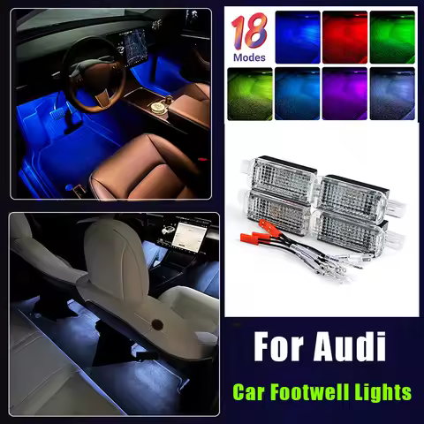 Car Footwell Lights For Audi A1 8X A3 8V 8Y A4 B8 B9 A5 8T A6 C6 C7 C8 A7 A8 D3 D4 D5 Q2 Q3 8U F3 Q5