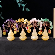 Donghai Crystal Gravel Fortune Tree Topaz Gourd Crystal Lucky Tree Colorful Gravel Crystal Tree Desk