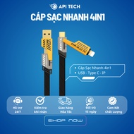 PD 27W Fast Charging Cable 4 in 1 Universal Charger, Fast Data Transfer