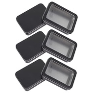 Zerodeko 6pcs Box Storage Box with Lid Tool Storage Box Desktop Storage Box Game Cards Box Metal Emp