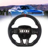 wowowi Aramox Carbon Fiber Steering Wheel Perforated Leather D Shaped Racing for S RT WK2 Track hawk