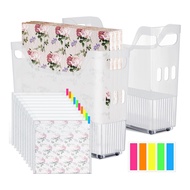 30.48x30.48 cm Storage Box with Labels and 2Scrapbook Paper Storage Craft Paper Organizer Plastic St