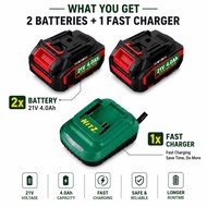 HITZ 21V 4.0Ah Battery 2.0A Charger / Hitz Cordless Machine Power Tools Kit Set / 21V Machine Access