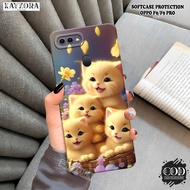 HP Latest OPPO F9/F9 PRO Softcase - KAYZORA - Fashion Cat Case - OPPO F9/F9 PRO Casing - Pro Camera 