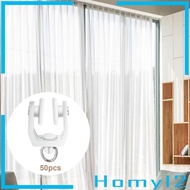 [HOMYL2] 50x Curtain Track Gliders, Sliding Glider Wheel Roller Curtain Rail Track Pulley, Silent Pulley for Living Room Curtains