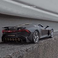 1:24 Bugatti ฮาร์เลย์มังกรดำ Supercar ล้อแม็กรถยนต์รถของเล่นโลหะรูปแบบการเก็บรถเสียงและแสงของเล่นสำห