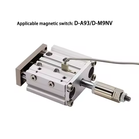MGPM12/16 Adjustable Stroke Bore Size 12mm/16mm Three Axis With Rod Compact Guide Air Actuator Pneum