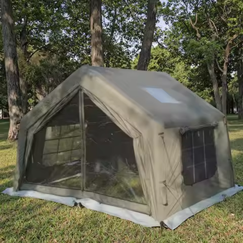FR 9 SQM Outdoor Camping Blow up Tent Family Picnic Travel Oxford Tent House PU Coated Outdoor Displ