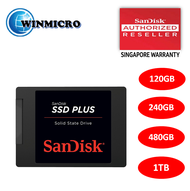 SanDisk SSD Plus Solid State Drive 535MB/s Read Speed 450MB/s Write Speed  240GB | 480GB | 1TB  3Years Local Warranty