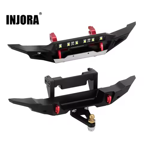 INJORA CNC Aluminum Front Rear Bumper for 1/18 RC Crawler TRX4M Bronco Upgrade (4M-85)