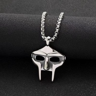 MF DOOM Mask Pendant for Men Hip Hop Skull Mask Necklace Party Jewelry Gift