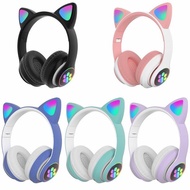 JST-B39M LED Cat Earphone Headphones for Kids with Bluetooth Cat Ear Headband