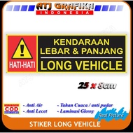 Long vehicle Sticker, safety and wide, long vehicle truck tronton container Sticker