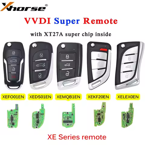 Xhorse VVDI XE series Super Remote XEDS01EN/XEFO01EN/XEMQB1EN/XELEX0EN/XEKF20EN XT27A Chip for VVDI2