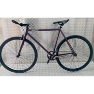 Cranston Fixie  Fixed Gear Bicycle. . Single Speed Bike .Cruz edition . Purple . With Brake