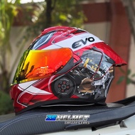 EVO GT-PRO RR (Red) FULL FACE - DUAL VISOR (with FREE Clear Lens)