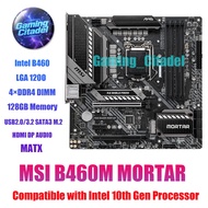 Used MSI B460M MORTAR MATX Motherboard DDR4 LGA 1200 Supports 10th Intel Processor Tested and Workin