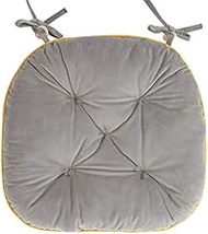 Comfortable Gray Dining Chair Pad Cushion with Ties Soft Seat Cushion for Living Room Dining Room Of