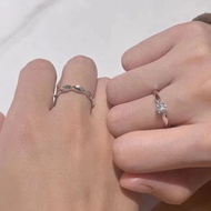 Ring Shining Galaxy Ring Couple Style Couple Ring Student Simple All-Match Ring Gift for Girlfriend
