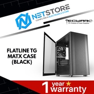 Tecware Flatline TG MATX Case - Black - TWCA-FTLN-BK