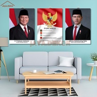 Wooden Poster Frame Photo of President and Vice Indonesia Prabowo Gibran Latest 2024 President Indon