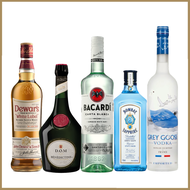 BACARDI Best Sellers Bundle: Bacardi Carta Blanca Superior White Rum Grey Goose Vodka Benedictine DO
