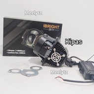 IBRIGHT ZE 11 - Projector Biled 2.5INC Blue Lens Flat Cut Plus Devil Original IBRIGHT rans
