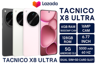 Tacnico X8 Ultra สมาร์ทโฟน 5G (6GB+128GB) กล้อง 16MP+18MP หน้าจอ 6.77 นิ้ว แบต 5000mAh Android 13.0