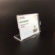 Kệ mica 1 mặt Enter F05-L 75x50mm A8 ngang, Kệ menu chữ L, Khung thông tin sản phẩm, Khung bảng giá,